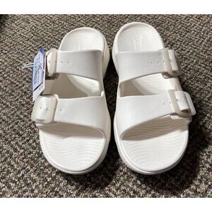 Skechers Massage Fit Foamies, White, US Womens 6 New